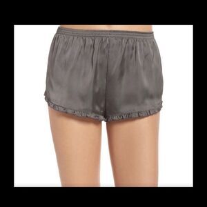 XL Chelsea28 Smoke Grey Satin Lounge Shorts